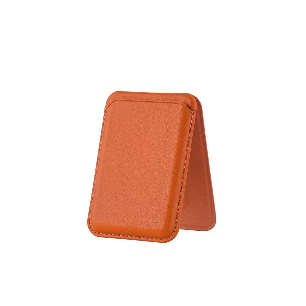 Leather Card Holder with Foldable Phone Stand | MagSafe Compatible, 3-Card Slot