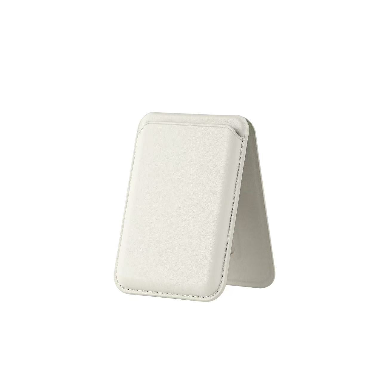 Leather Card Holder with Foldable Phone Stand | MagSafe Compatible, 3-Card Slot