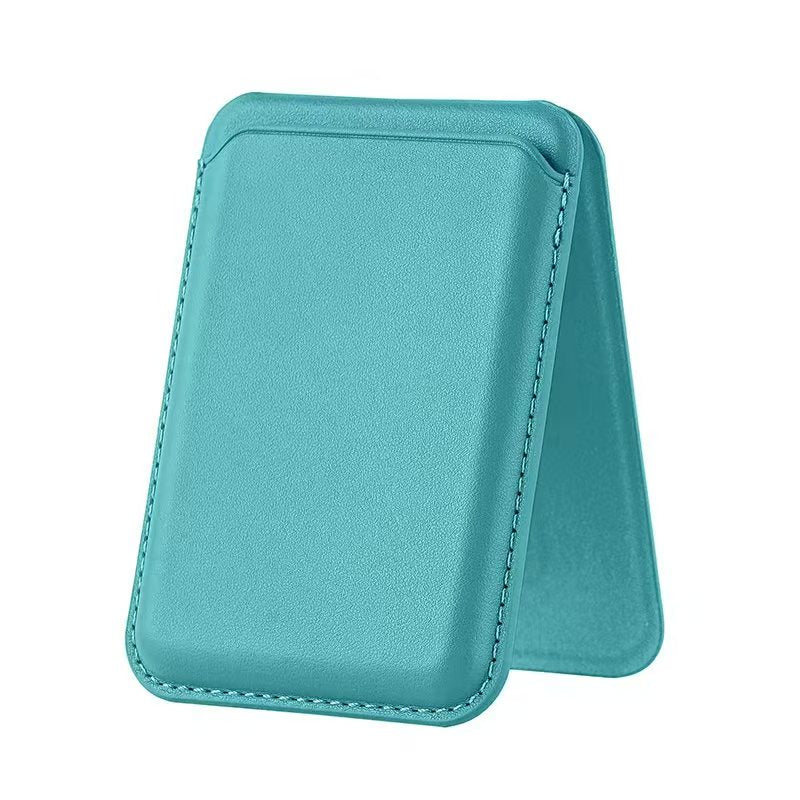 Leather Card Holder with Foldable Phone Stand | MagSafe Compatible, 3-Card Slot
