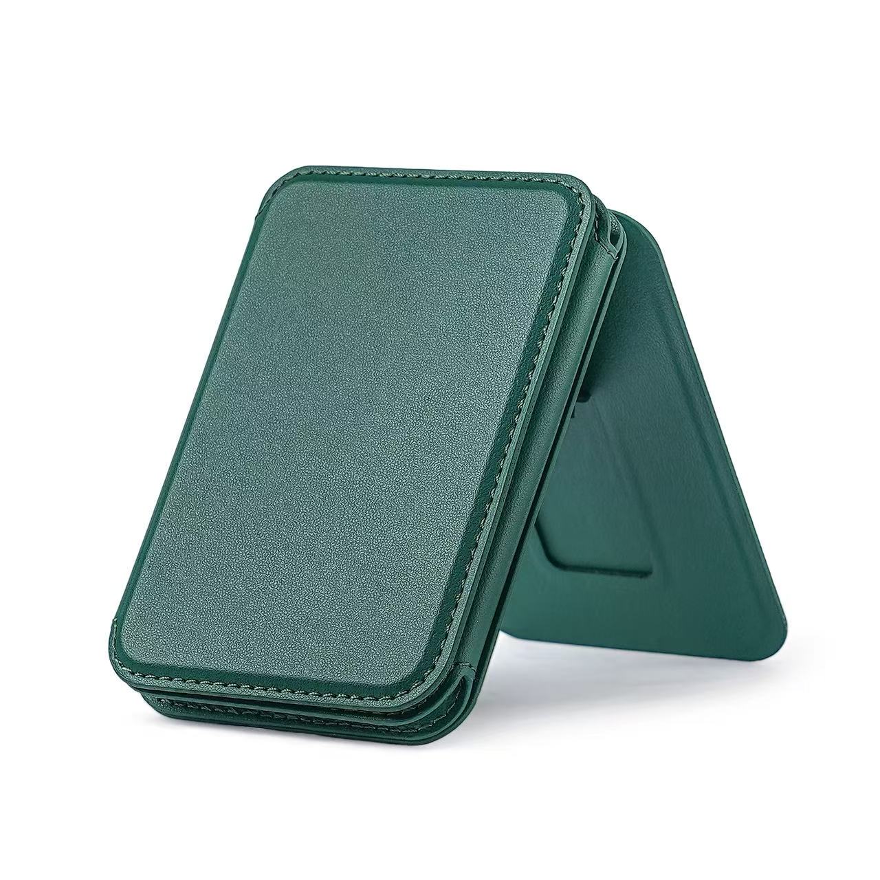 Leather Card Holder with Mirror | Slim Wallet, Makeup Mirror, Custom Branding