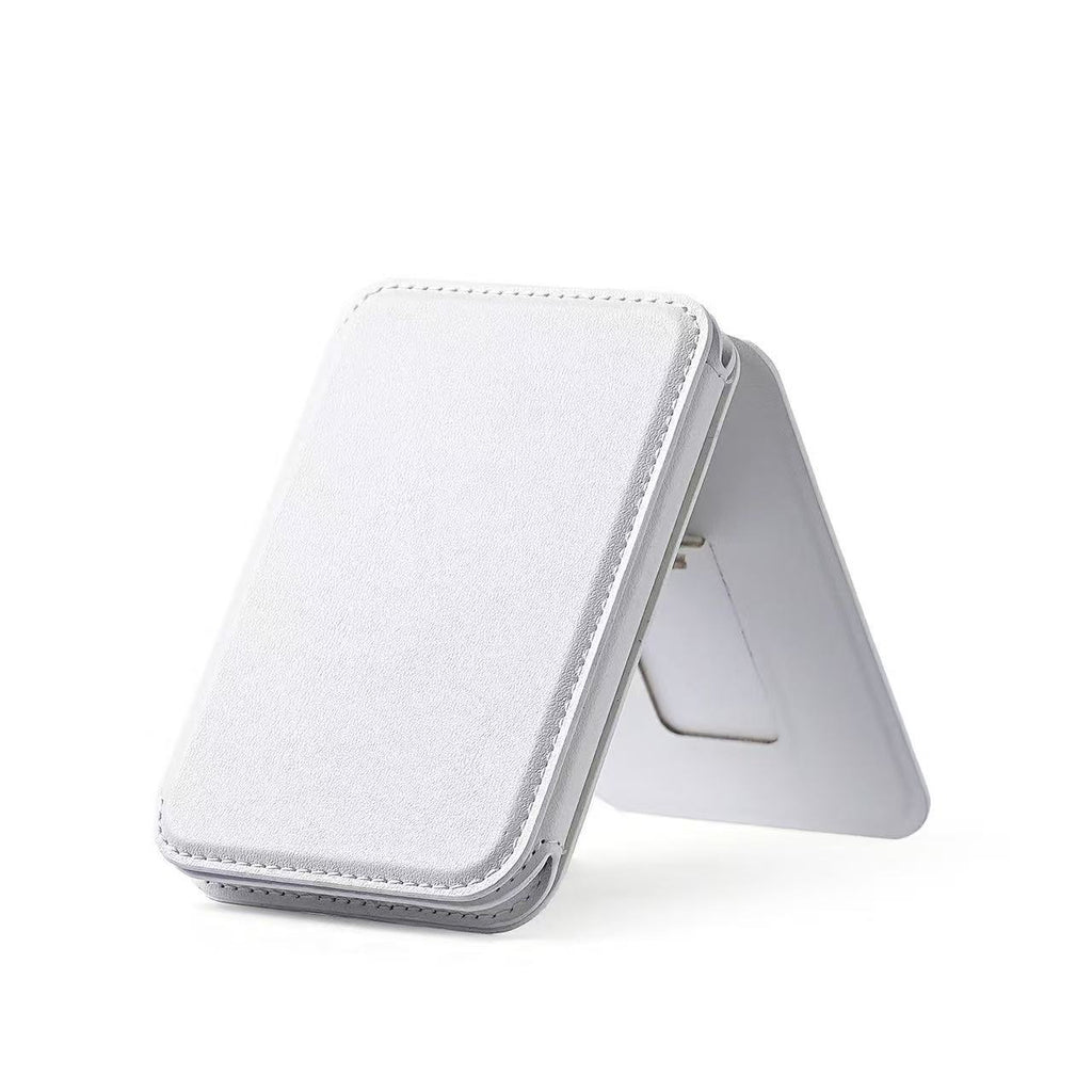 MagSafe Leather Card Holder with Mirror | iPhone Magnetic Wallet, Makeup Mirror