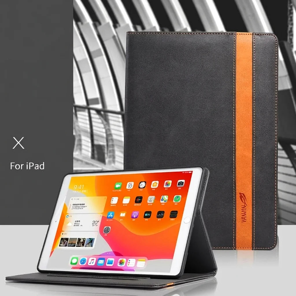 Leather iPad Smart Case with Auto Sleep/Wake | Trifold Stand, iPad Air/Pro/Mini