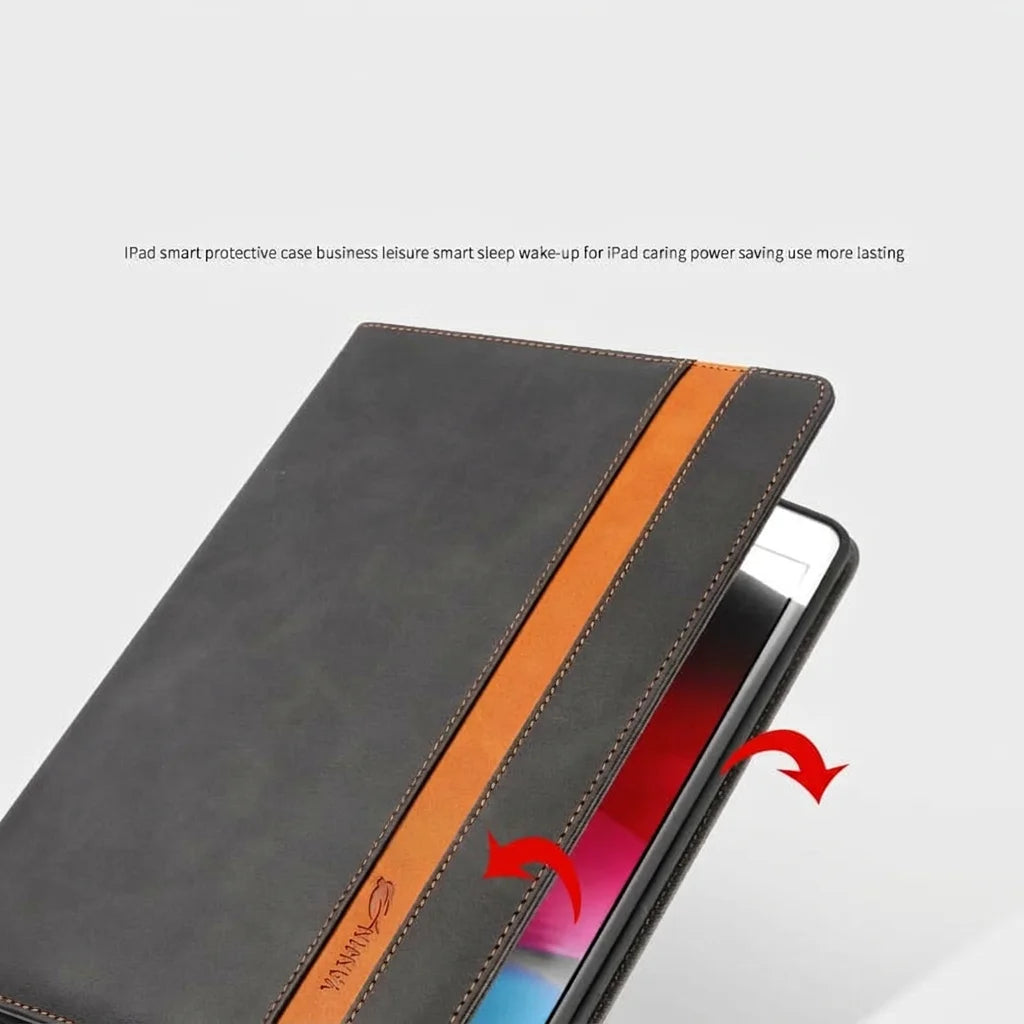 Leather iPad Smart Case with Auto Sleep/Wake | Trifold Stand, iPad Air/Pro/Mini