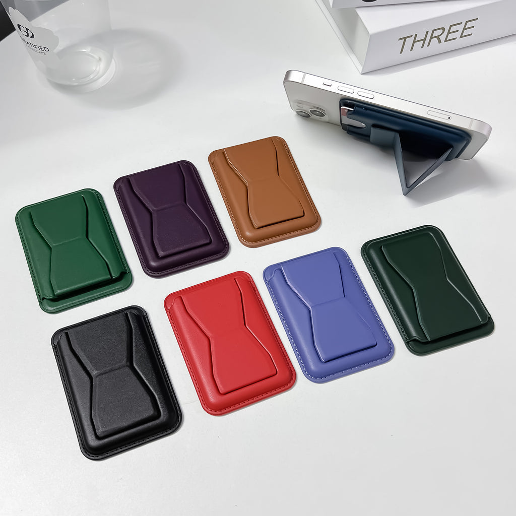MagSafe Leather Wallet with Foldable Stand | iPhone 12-17, Butterfly Kickstand