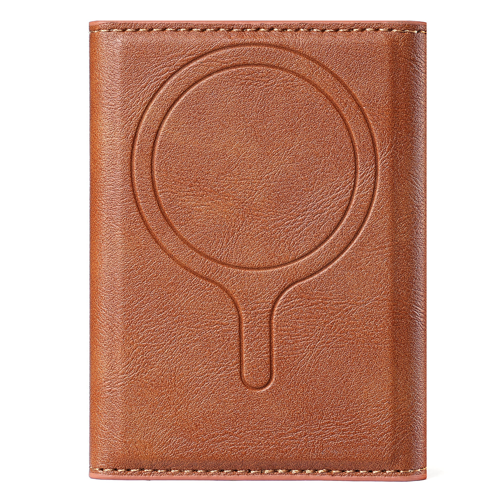 Multi-Slot Leather Card Organizer Wallet | 8+ Cards, Accordion Fan, OEM