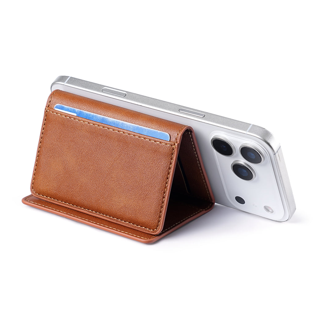 Multi-Slot Leather Card Organizer Wallet | 8+ Cards, Accordion Fan, OEM
