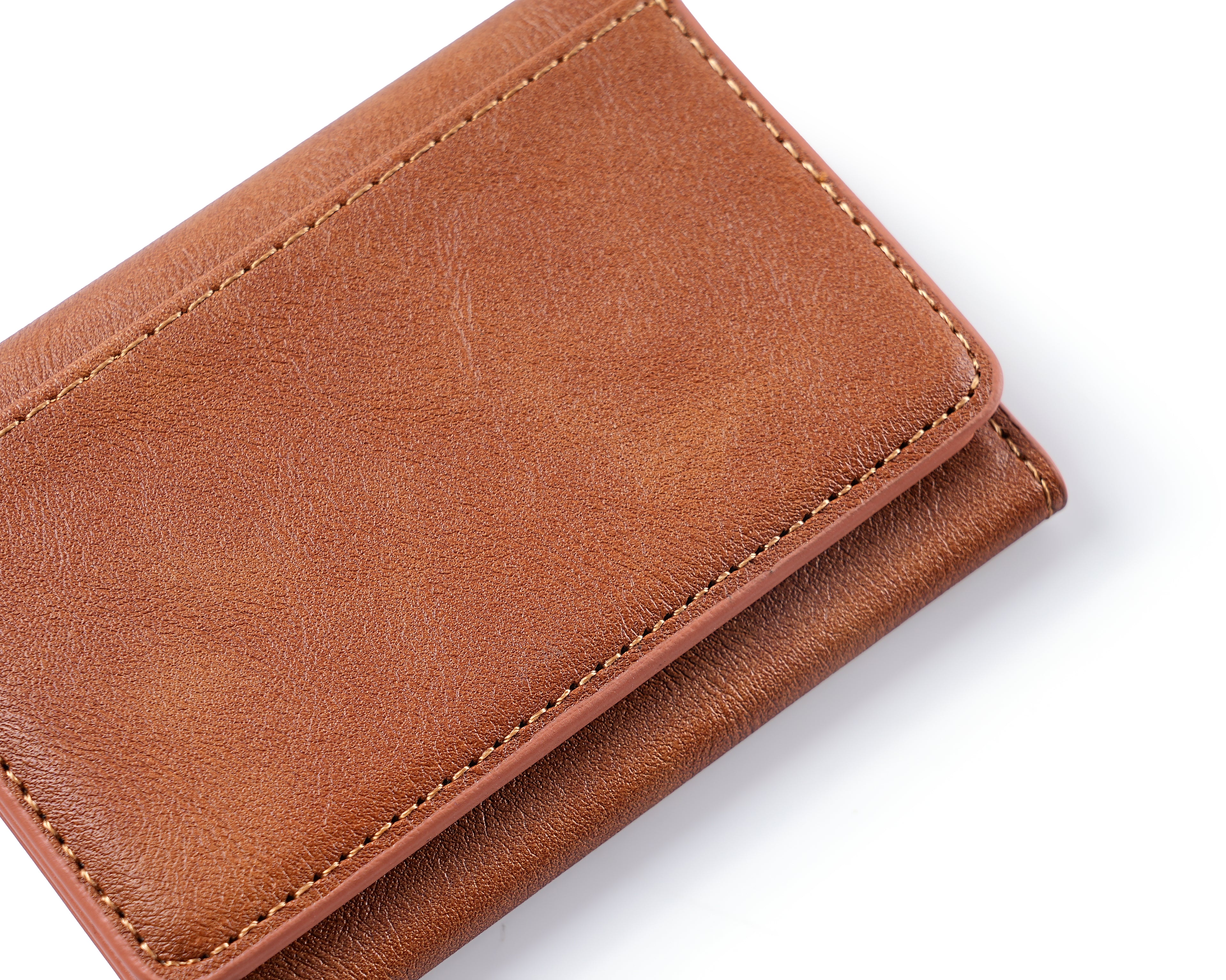 Multi-Slot Leather Card Organizer Wallet | 8+ Cards, Accordion Fan, OEM