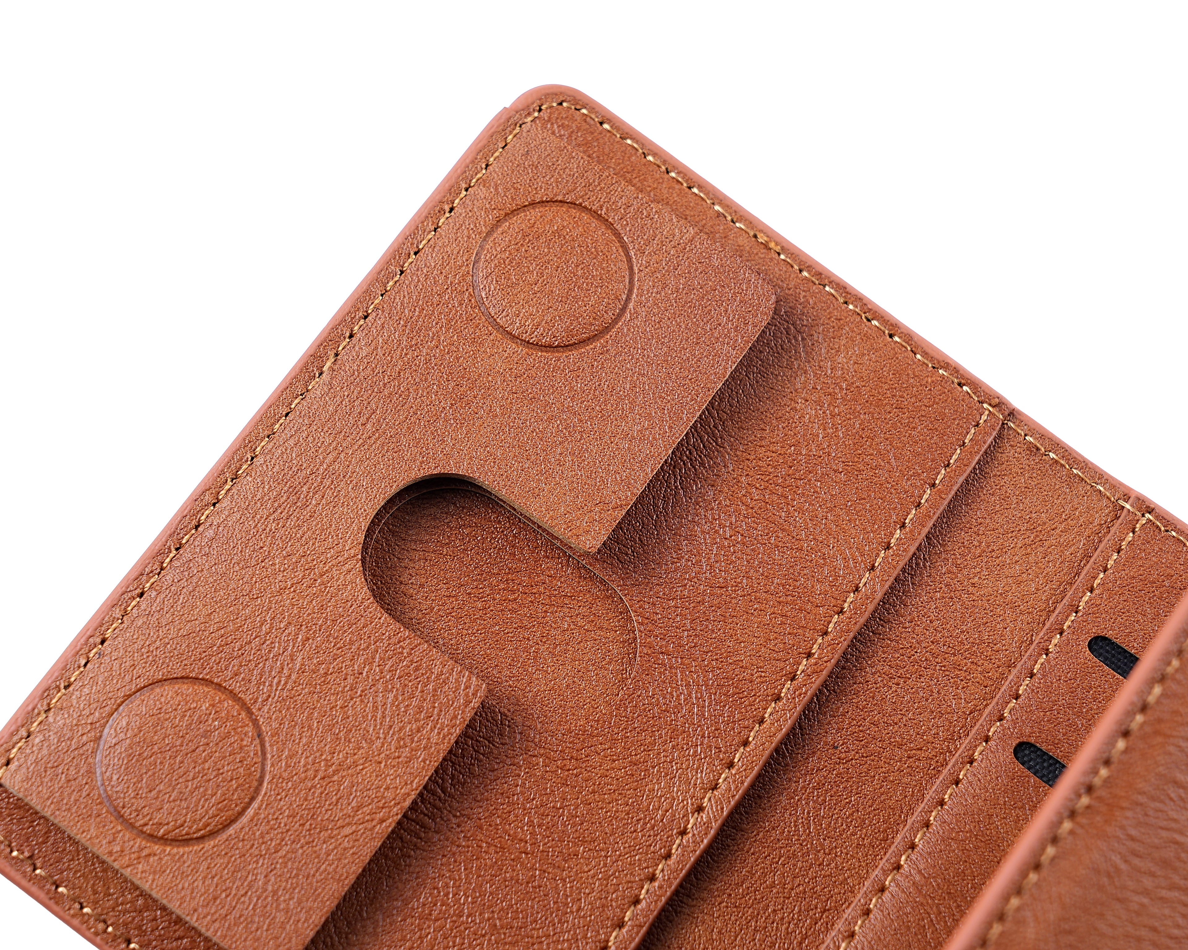 Multi-Slot Leather Card Organizer Wallet | 8+ Cards, Accordion Fan, OEM