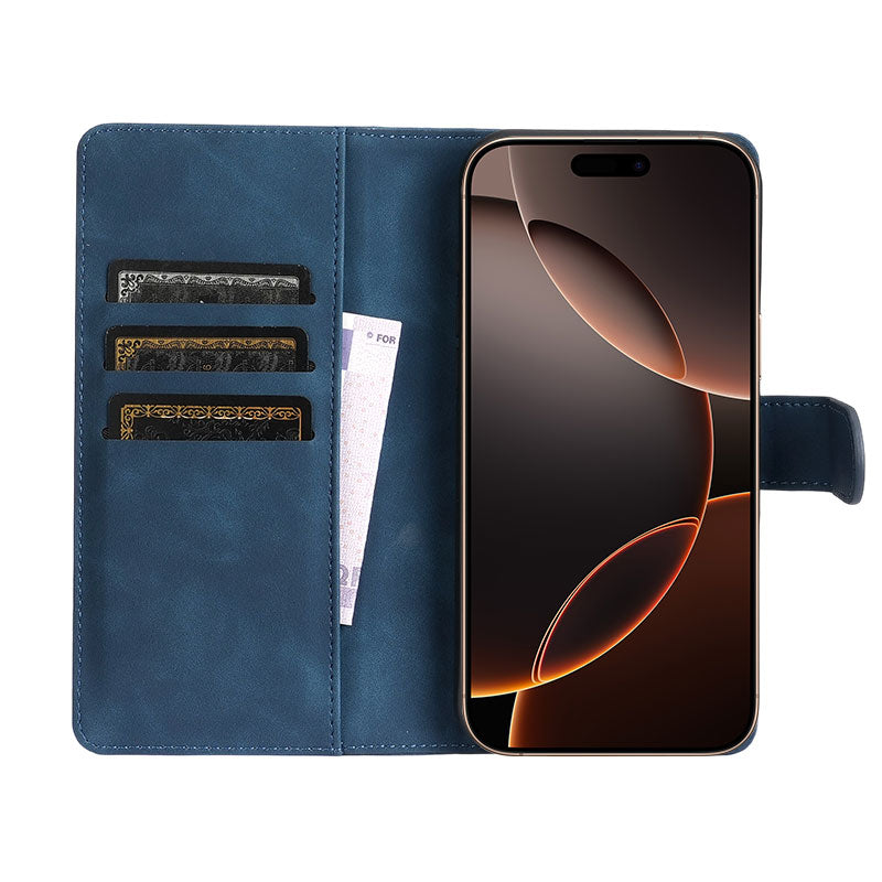 Leather iPhone Wallet Folio Case | Card Slots, Kickstand, iPhone 12-17, OEM