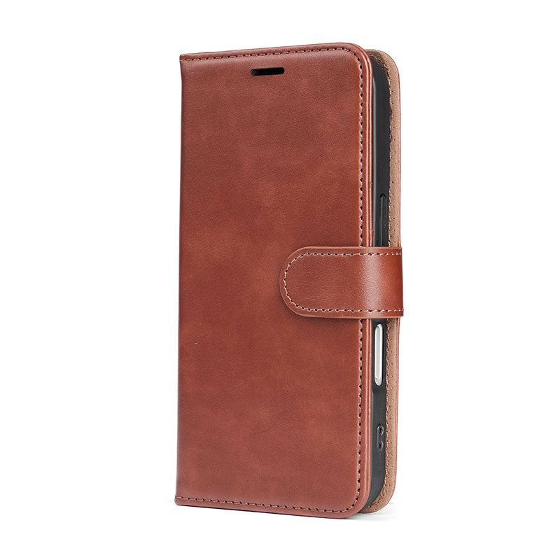 Leather Flip Phone Case with Card Pocket | iPhone 12-17, Magnetic Closure, OEM