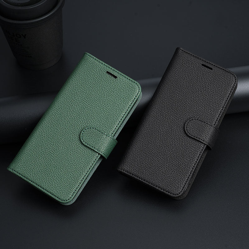 Slim Leather iPhone Case with Card Slot | Lightweight Folio, iPhone 12-17, OEM