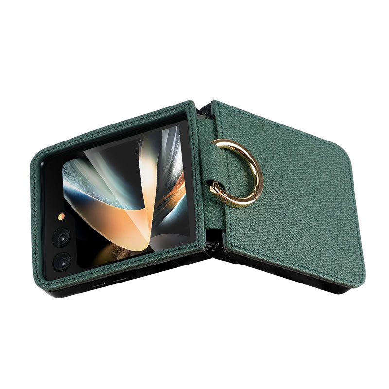 Slim Leather Samsung Galaxy Flip Case | Card Slot, Lightweight, S23/S24/S25