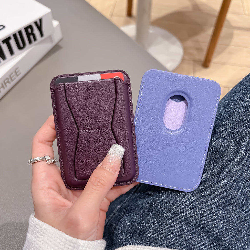 MagSafe Leather Wallet with Foldable Stand | iPhone 12-17, Butterfly Kickstand