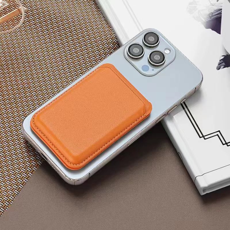 Ultra-Slim Leather Card Holder | Minimalist 3-Card Wallet, OEM Custom Logo