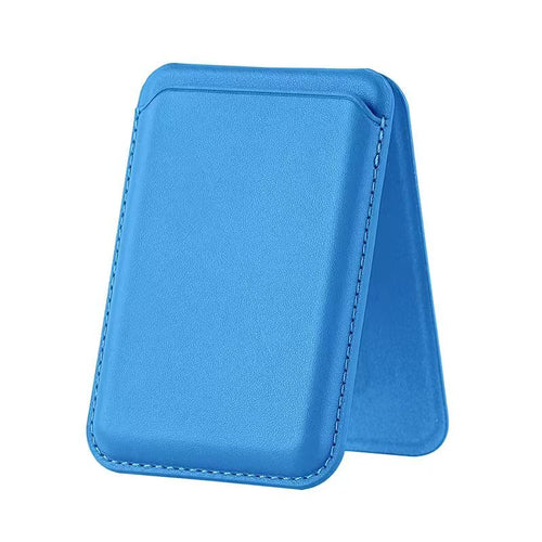 Leather Card Holder with Foldable Phone Stand | MagSafe Compatible, 3-Card Slot
